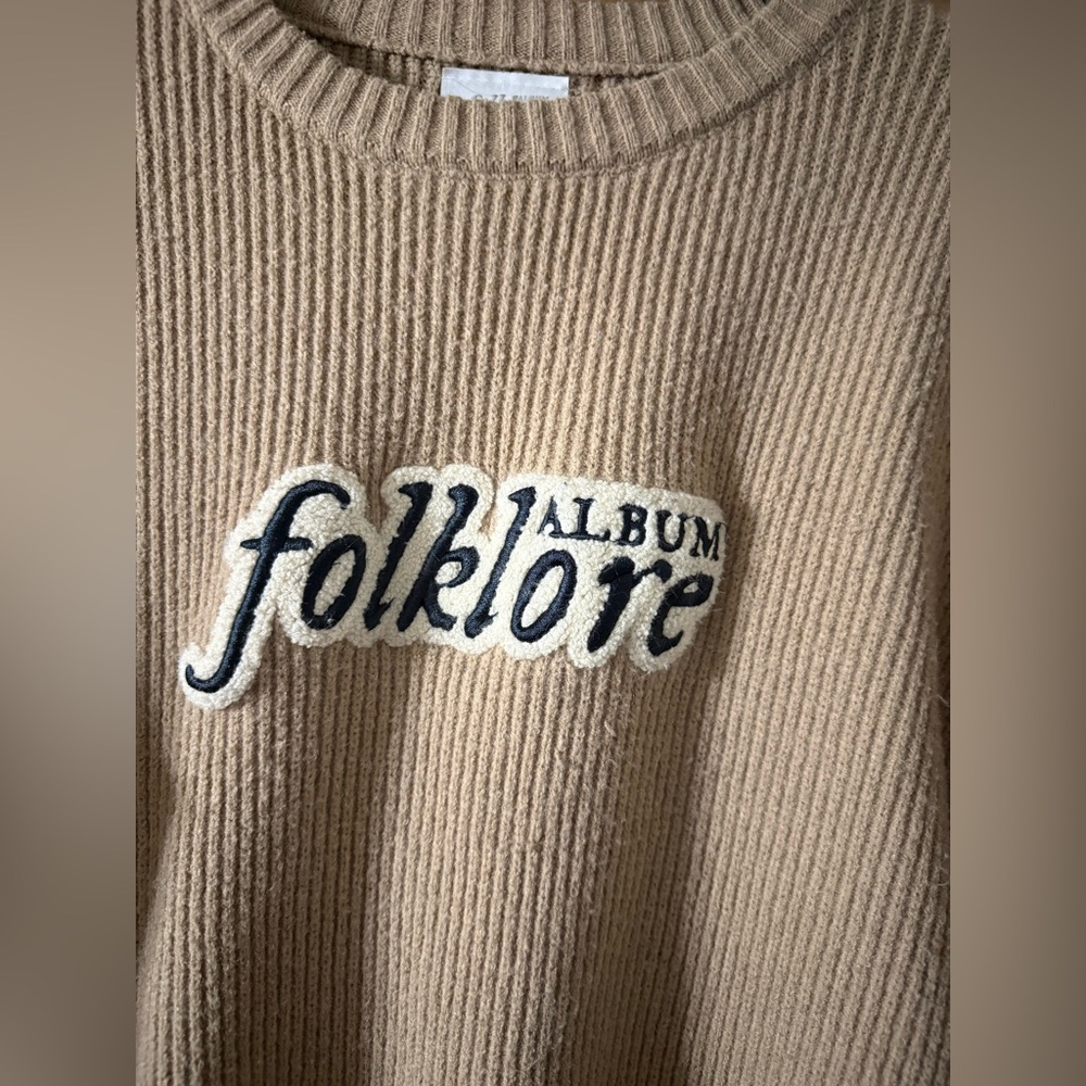 Taylor Swift Folklore Chenille Patch Sweater - image 4